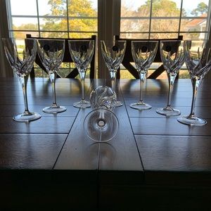 Royal Daulton 24% Lead Crystal Red Wine Glasses